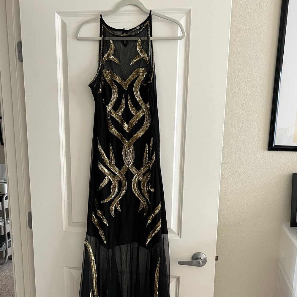 Boohoo Womens Black tulle mermaid style gown
